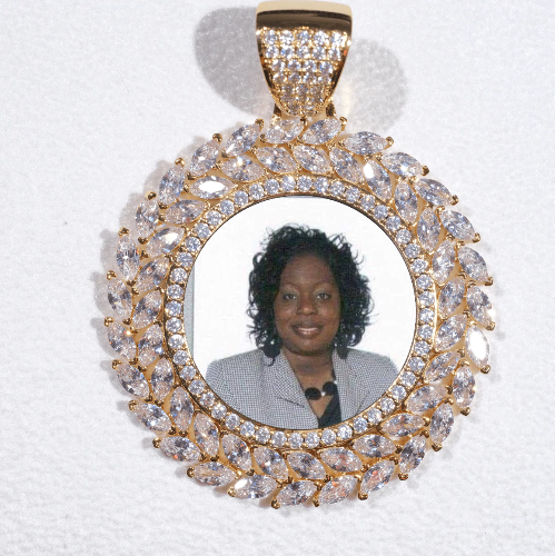 Large 3D Wheat Ear Custom Picture Pendant