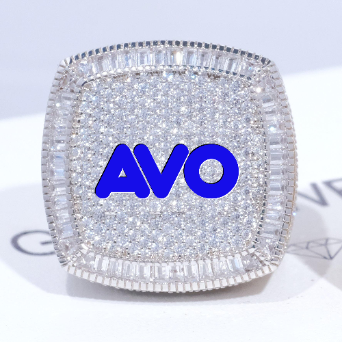 CUSTOM LETTER 3D ICED RING