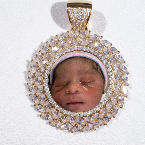 Large 3D Wheat Ear Custom Picture Pendant