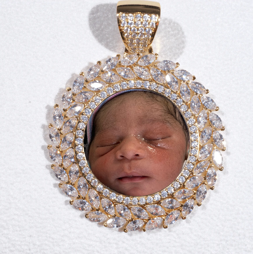 Large 3D Wheat Ear Custom Picture Pendant