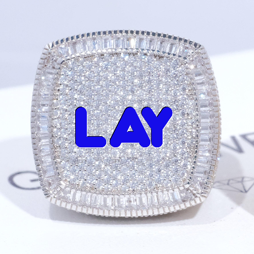 CUSTOM LETTER 3D ICED RING