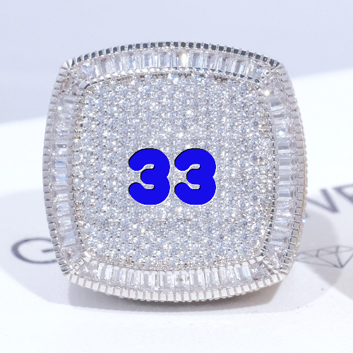 CUSTOM LETTER 3D ICED RING