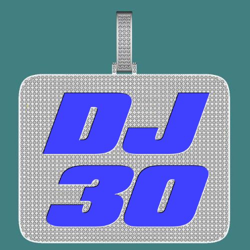 CUSTOM LETTER NECKLACE 3D BIG SQUARE