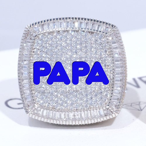CUSTOM LETTER 3D ICED RING