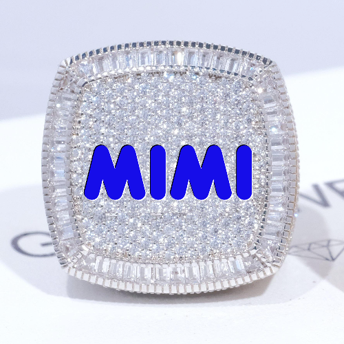 CUSTOM LETTER 3D ICED RING