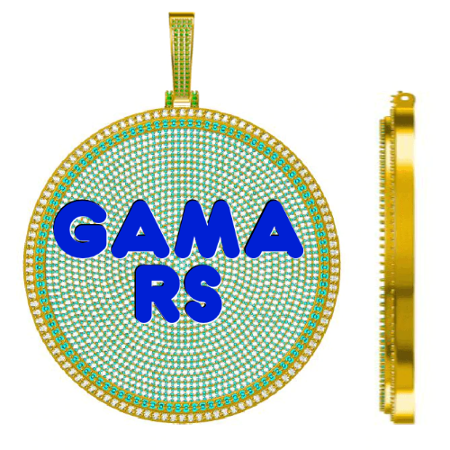 CUSTOM LETTER NECKLACE 3D BIG DISC