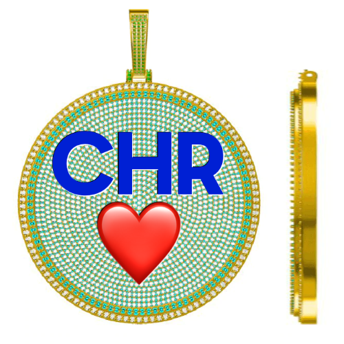 CUSTOM LETTER NECKLACE 3D BIG DISC