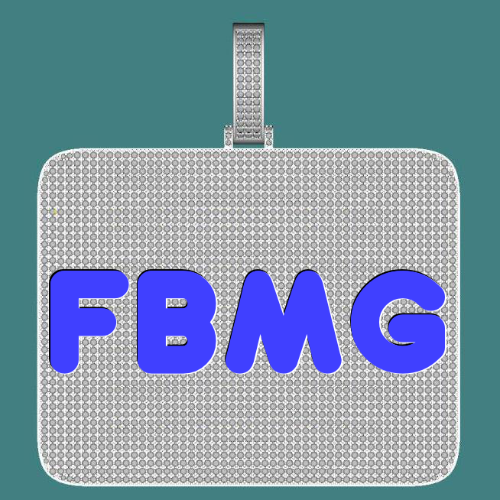 CUSTOM LETTER NECKLACE 3D BIG SQUARE