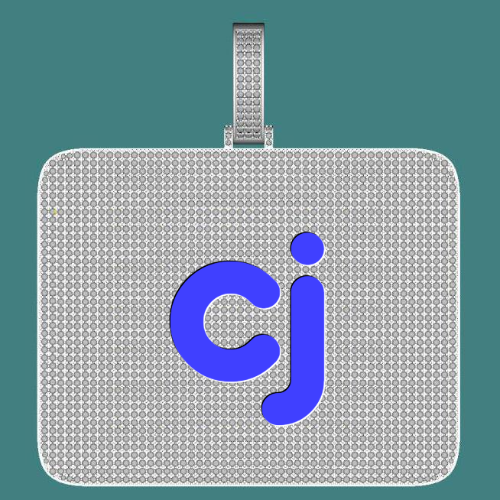 CUSTOM LETTER NECKLACE 3D BIG SQUARE