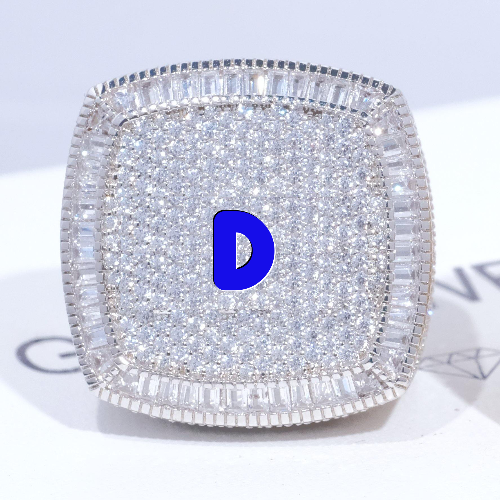 CUSTOM LETTER 3D ICED RING