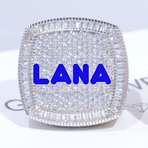 CUSTOM LETTER 3D ICED RING