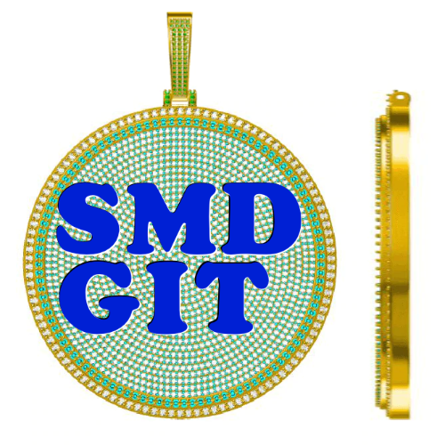 CUSTOM LETTER NECKLACE 3D BIG DISC
