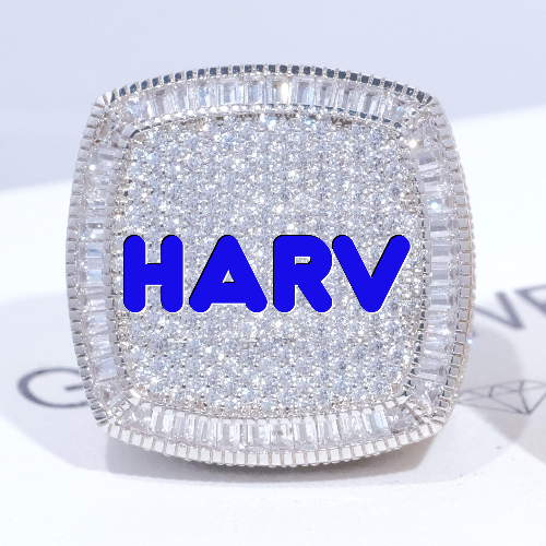 CUSTOM LETTER 3D ICED RING