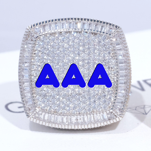 CUSTOM LETTER 3D ICED RING