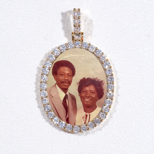 3D Oval Custom Picture Pendant