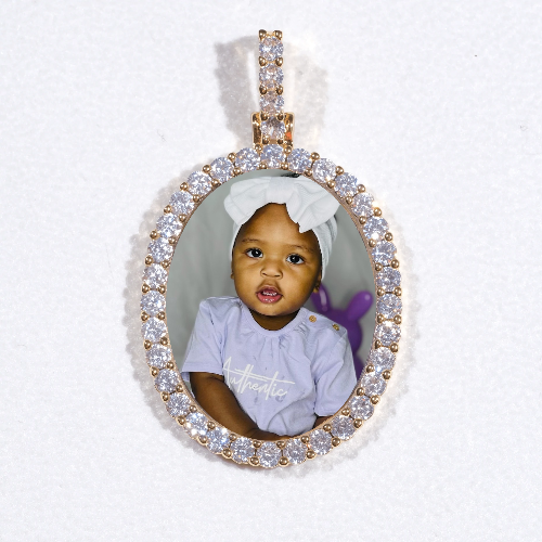 3D Oval Custom Picture Pendant