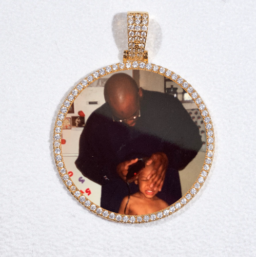 MEDIUM 3D CIRCLE CUSTOM PICTURE PENDANT