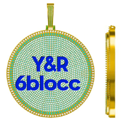 CUSTOM LETTER NECKLACE 3D BIG DISC