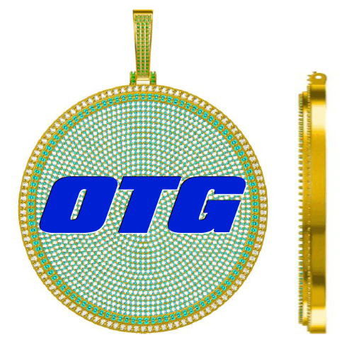 CUSTOM LETTER NECKLACE 3D BIG DISC