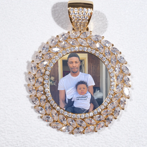 Large 3D Wheat Ear Custom Picture Pendant