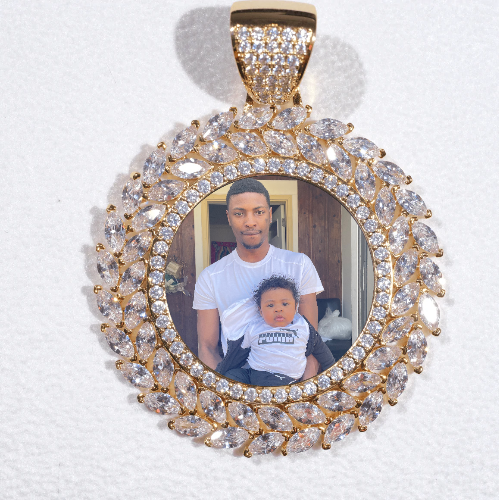 Large 3D Wheat Ear Custom Picture Pendant