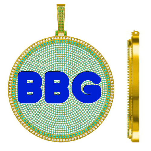 CUSTOM LETTER NECKLACE 3D BIG DISC