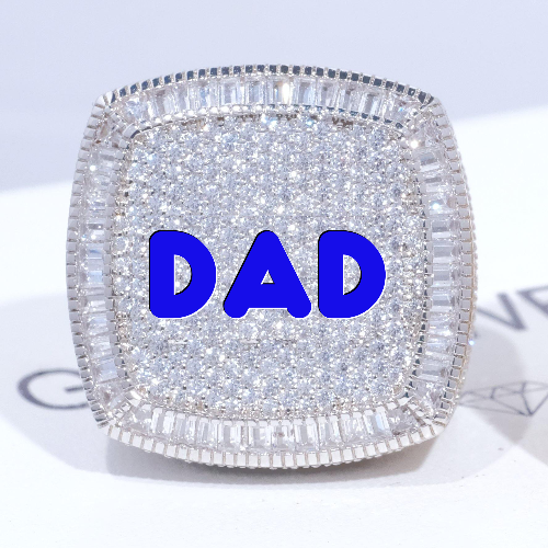 CUSTOM LETTER 3D ICED RING