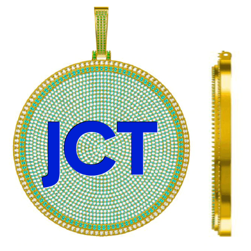 CUSTOM LETTER NECKLACE 3D BIG DISC