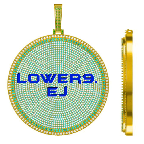 CUSTOM LETTER NECKLACE 3D BIG DISC