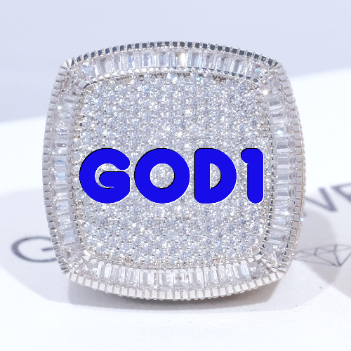 CUSTOM LETTER 3D ICED RING