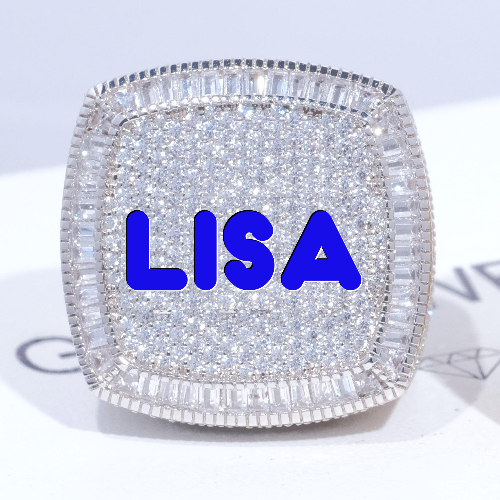 CUSTOM LETTER 3D ICED RING