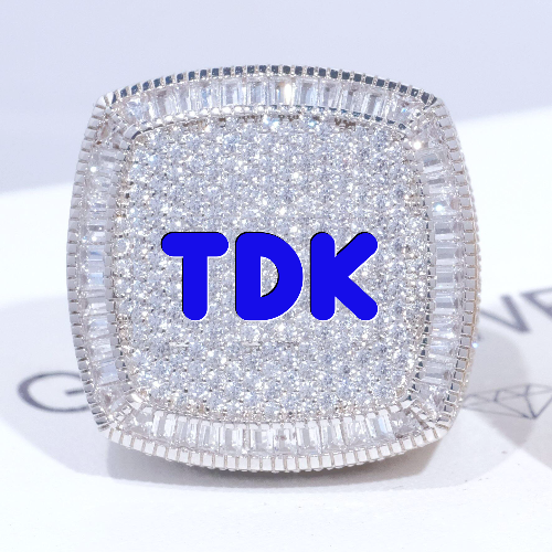 CUSTOM LETTER 3D ICED RING