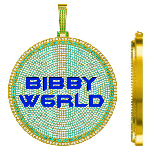 CUSTOM LETTER NECKLACE 3D BIG DISC