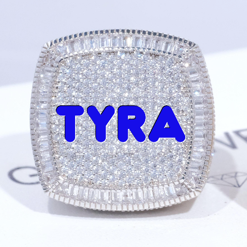 CUSTOM LETTER 3D ICED RING