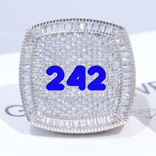 CUSTOM LETTER 3D ICED RING