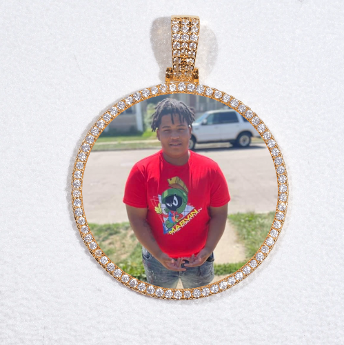 MEDIUM 3D CIRCLE CUSTOM PICTURE PENDANT