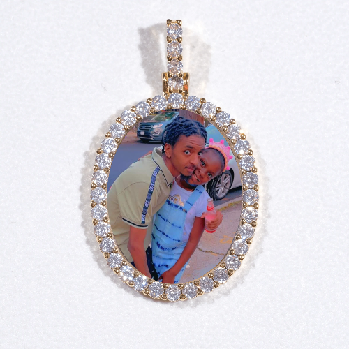 3D Oval Custom Picture Pendant