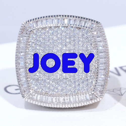 CUSTOM LETTER 3D ICED RING