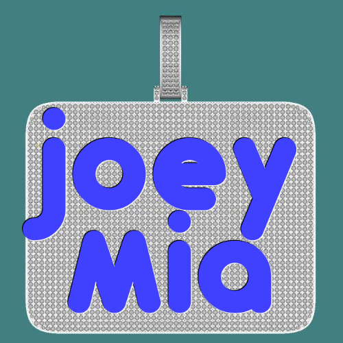 CUSTOM LETTER NECKLACE 3D BIG SQUARE