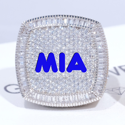 CUSTOM LETTER 3D ICED RING