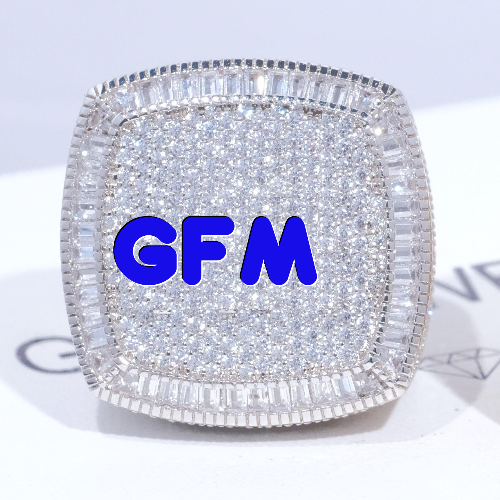 CUSTOM LETTER 3D ICED RING