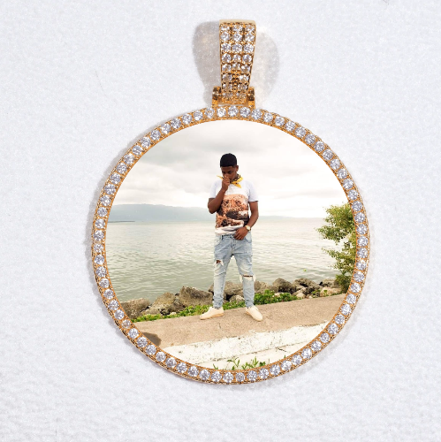MEDIUM 3D CIRCLE CUSTOM PICTURE PENDANT