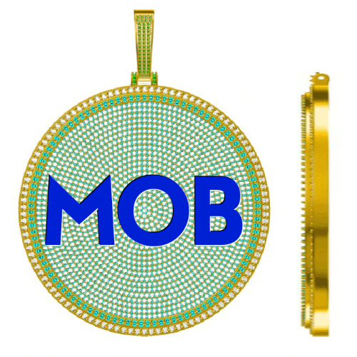 CUSTOM LETTER NECKLACE 3D BIG DISC