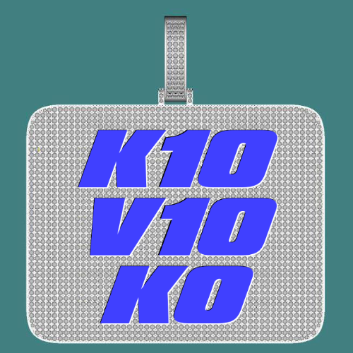 CUSTOM LETTER NECKLACE 3D BIG SQUARE