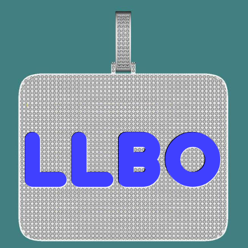 CUSTOM LETTER NECKLACE 3D BIG SQUARE