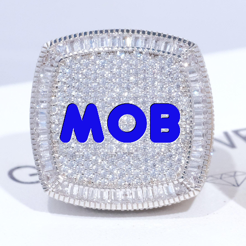 CUSTOM LETTER 3D ICED RING