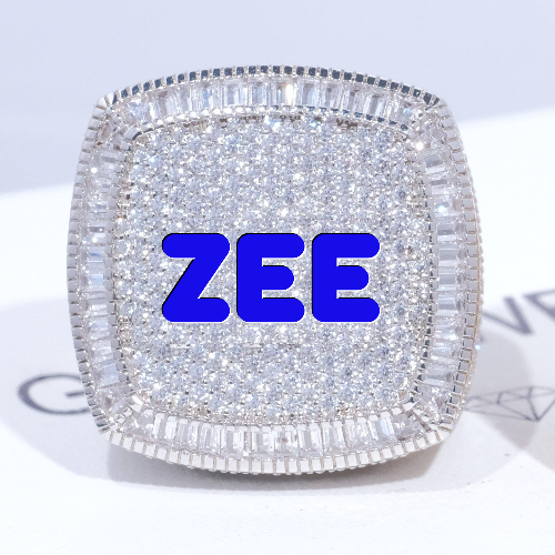 CUSTOM LETTER 3D ICED RING