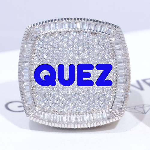 CUSTOM LETTER 3D ICED RING