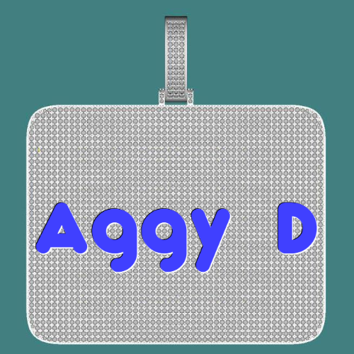 CUSTOM LETTER NECKLACE 3D BIG SQUARE