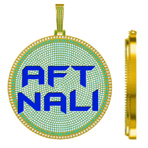 CUSTOM LETTER NECKLACE 3D BIG DISC